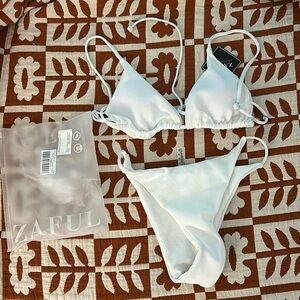 Zaful White String Bikini Size Small New With Tags Size Small
